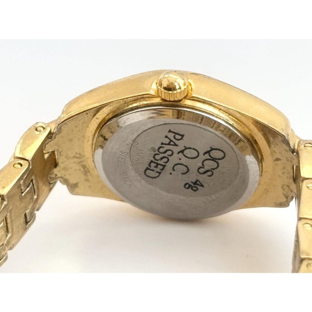 Vanity Fair Rhinestone Framed Gold T Stretch Vintage Wristwatch - 19mm - WORKS! - Picture 11 of 16